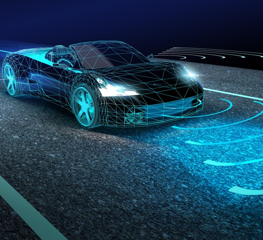 Véhicule électrique en charge avec électronique embarquée