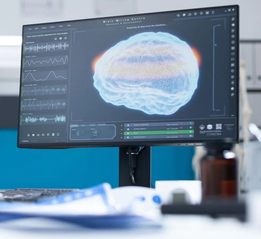 Scanner IRM moderne dans un environnement médical épuré